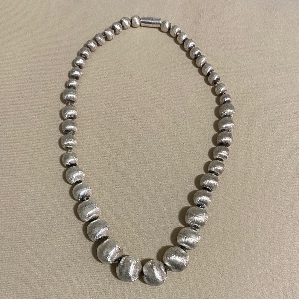 925 Mexican Vintage Strung Beaded Sterling Silver “Extremely Rare”